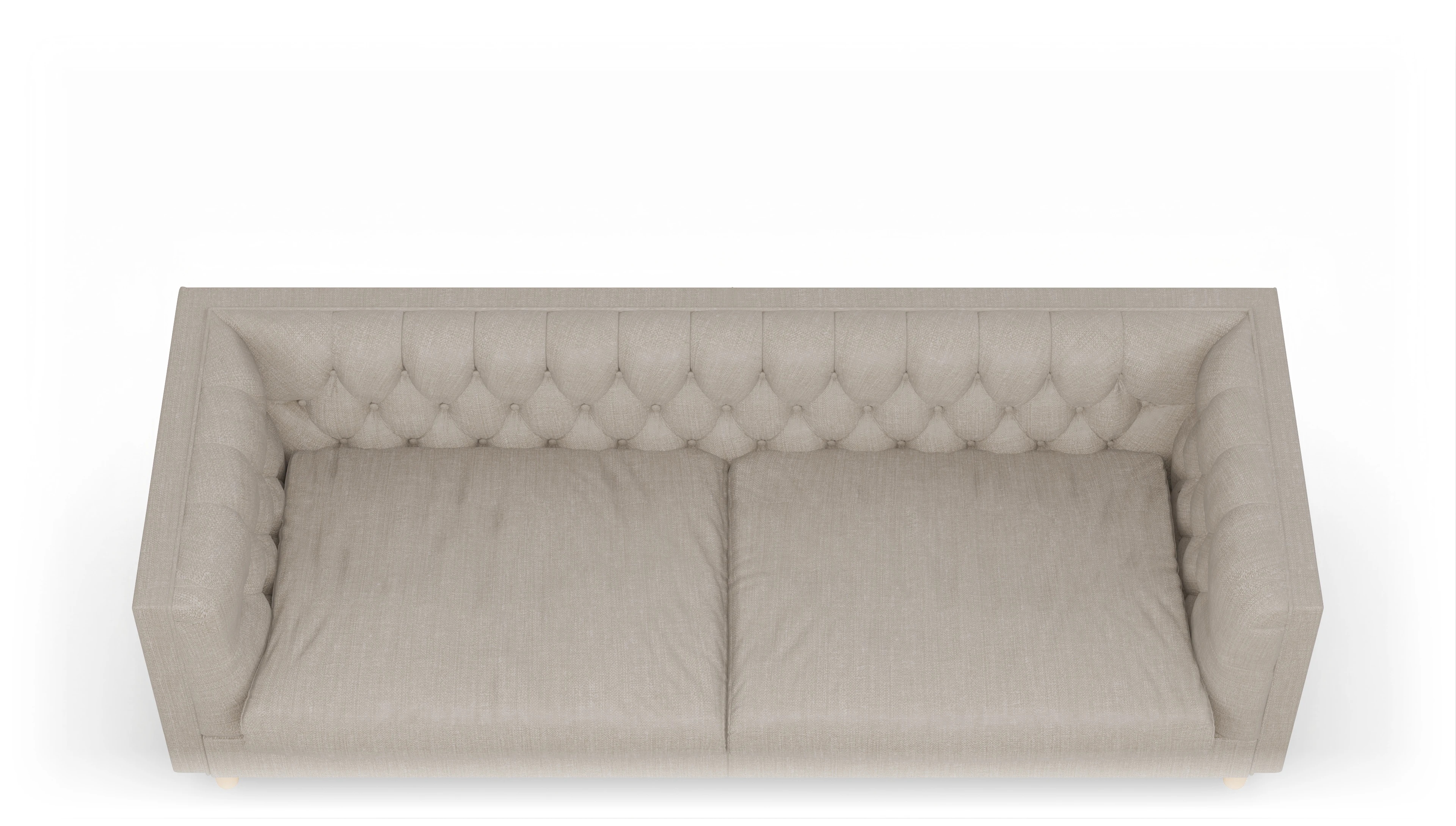 Stoff-Chesterfield NewChester.01 Ansicht des Produktes NewChester.01 3-Sitzer in Stoff braun