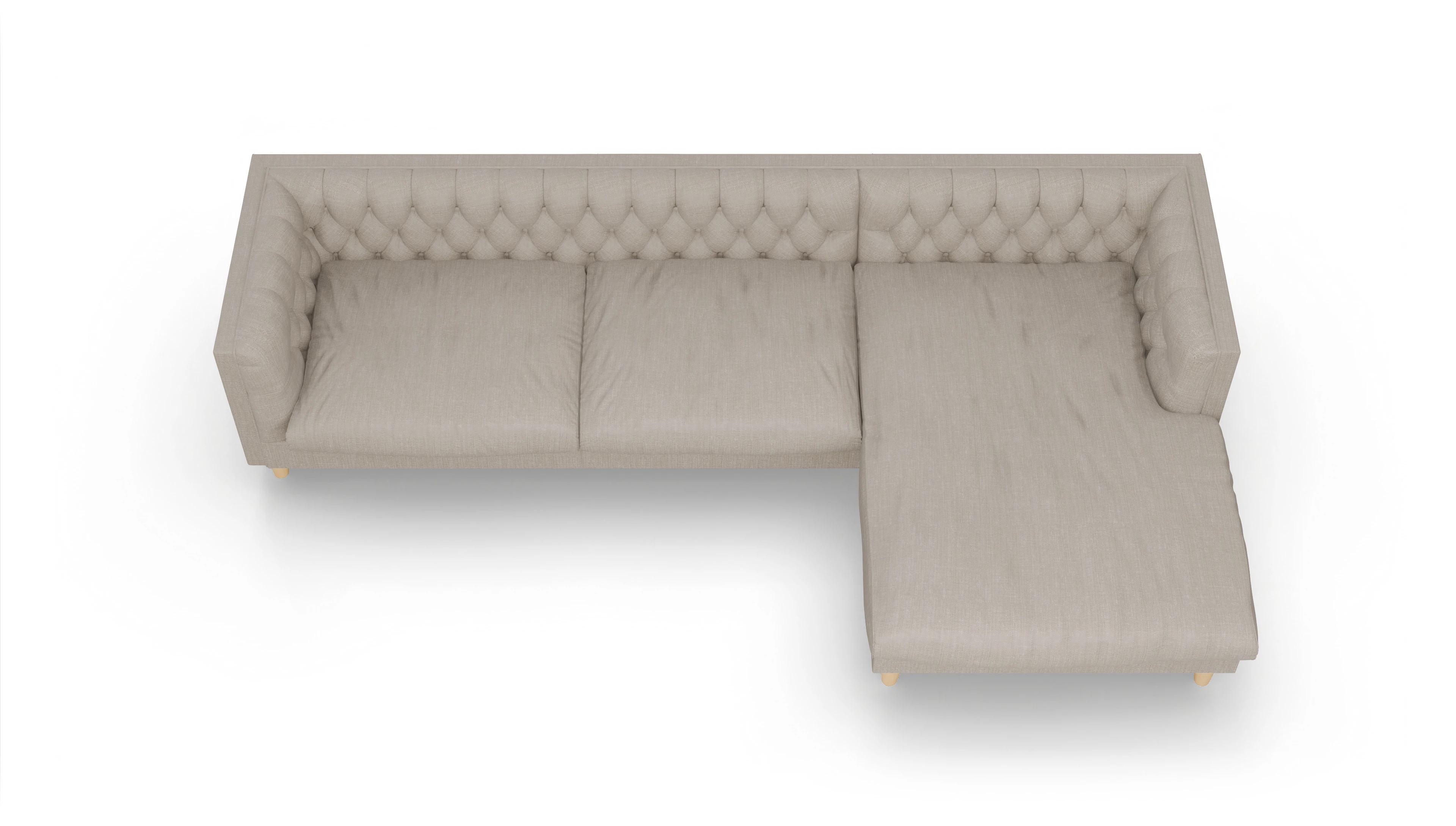 Ansicht des Produktes NewChester.01 Sofa mit Rec rechts in Stoff braun