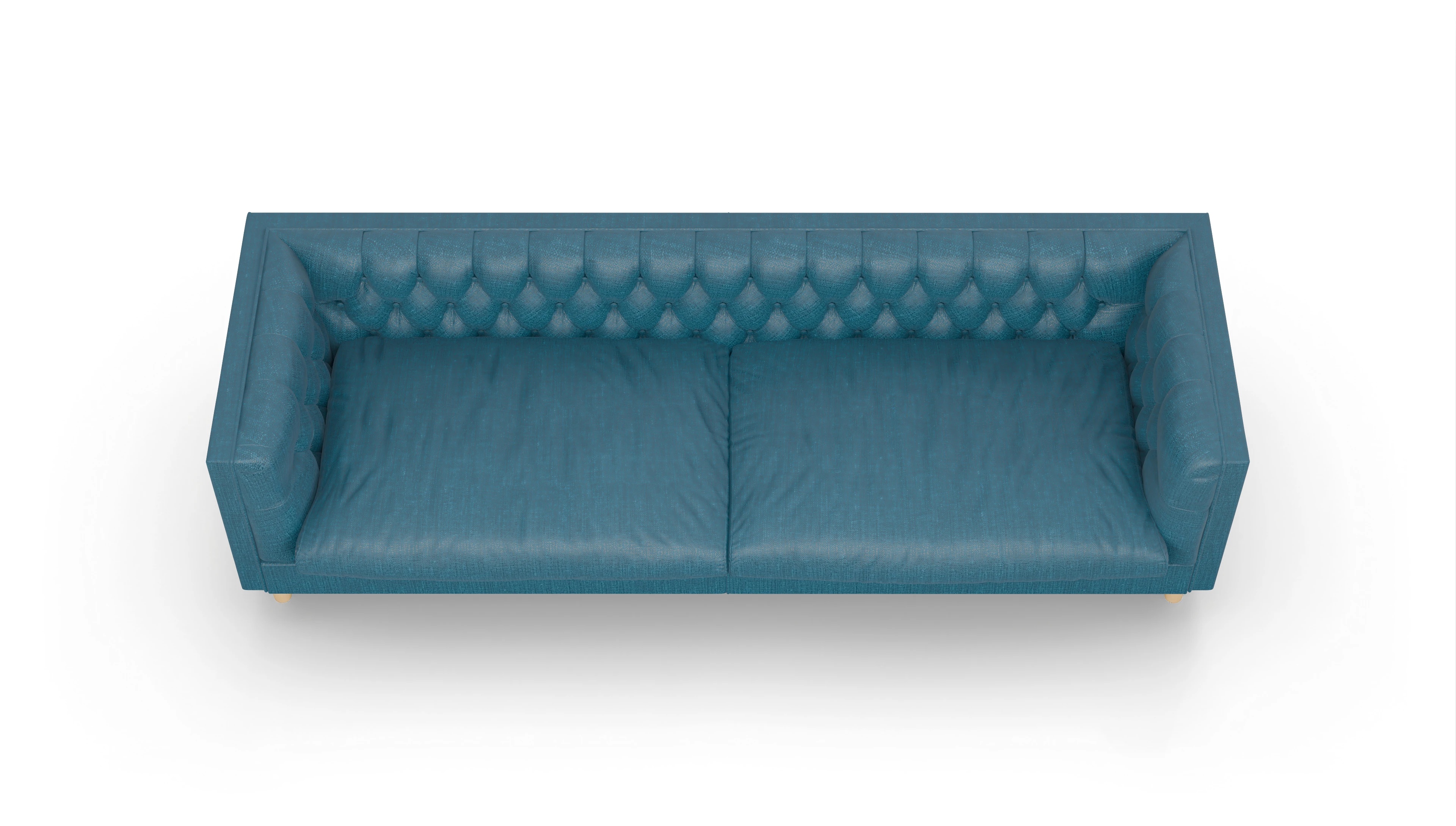 Stoff-Chesterfield NewChester.01 Ansicht des Produktes NewChester.01 3,5-Sitzer in Stoff blau