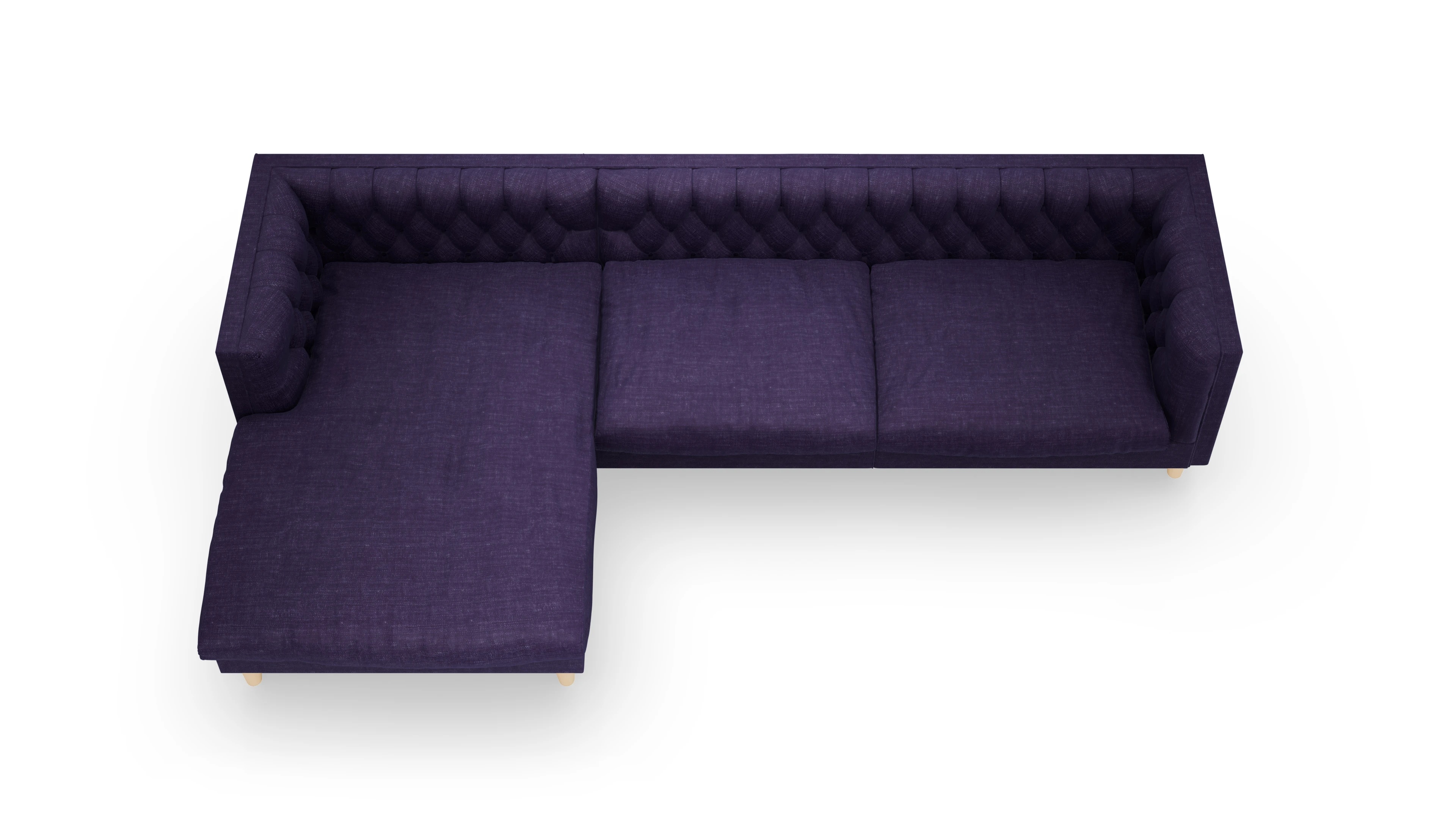 Ansicht des Produktes NewChester.01 Sofa mit Rec links in Stoff blau