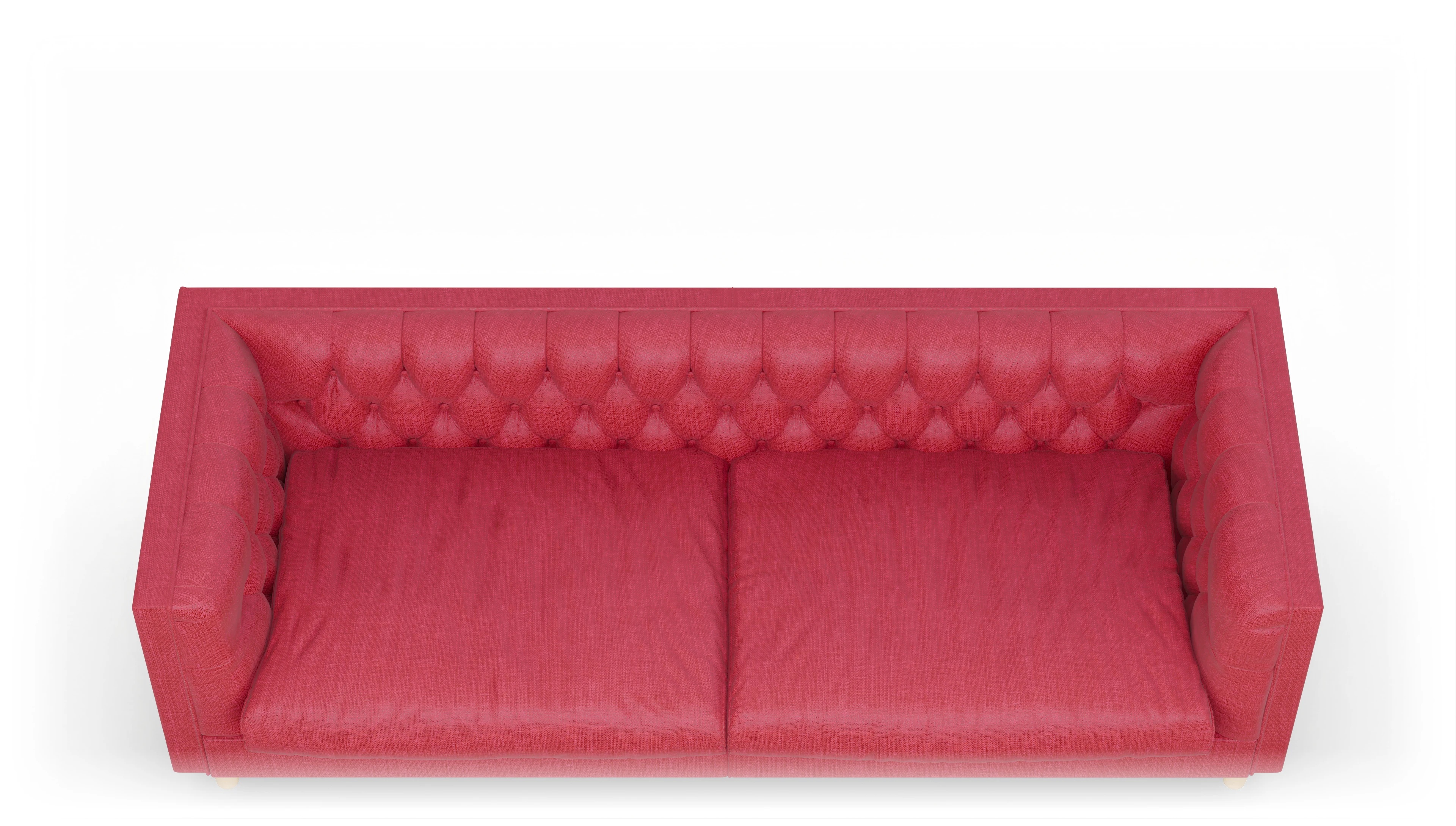 Stoff-Chesterfield NewChester.01 Ansicht des Produktes NewChester.01 3-Sitzer in Stoff rot