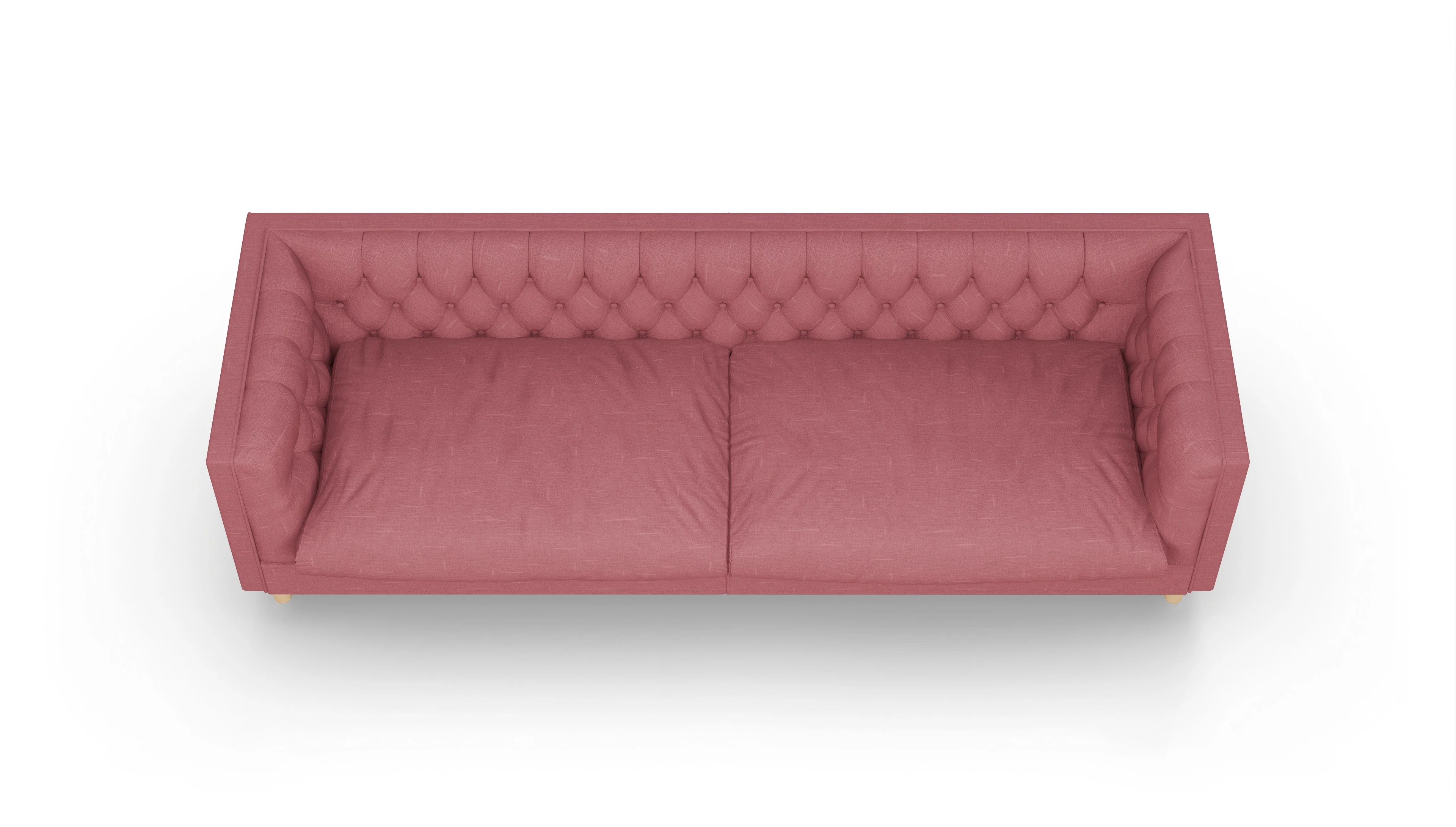 Stoff-Chesterfield NewChester.01 Ansicht des Produktes NewChester.01 3,5-Sitzer in Stoff rot