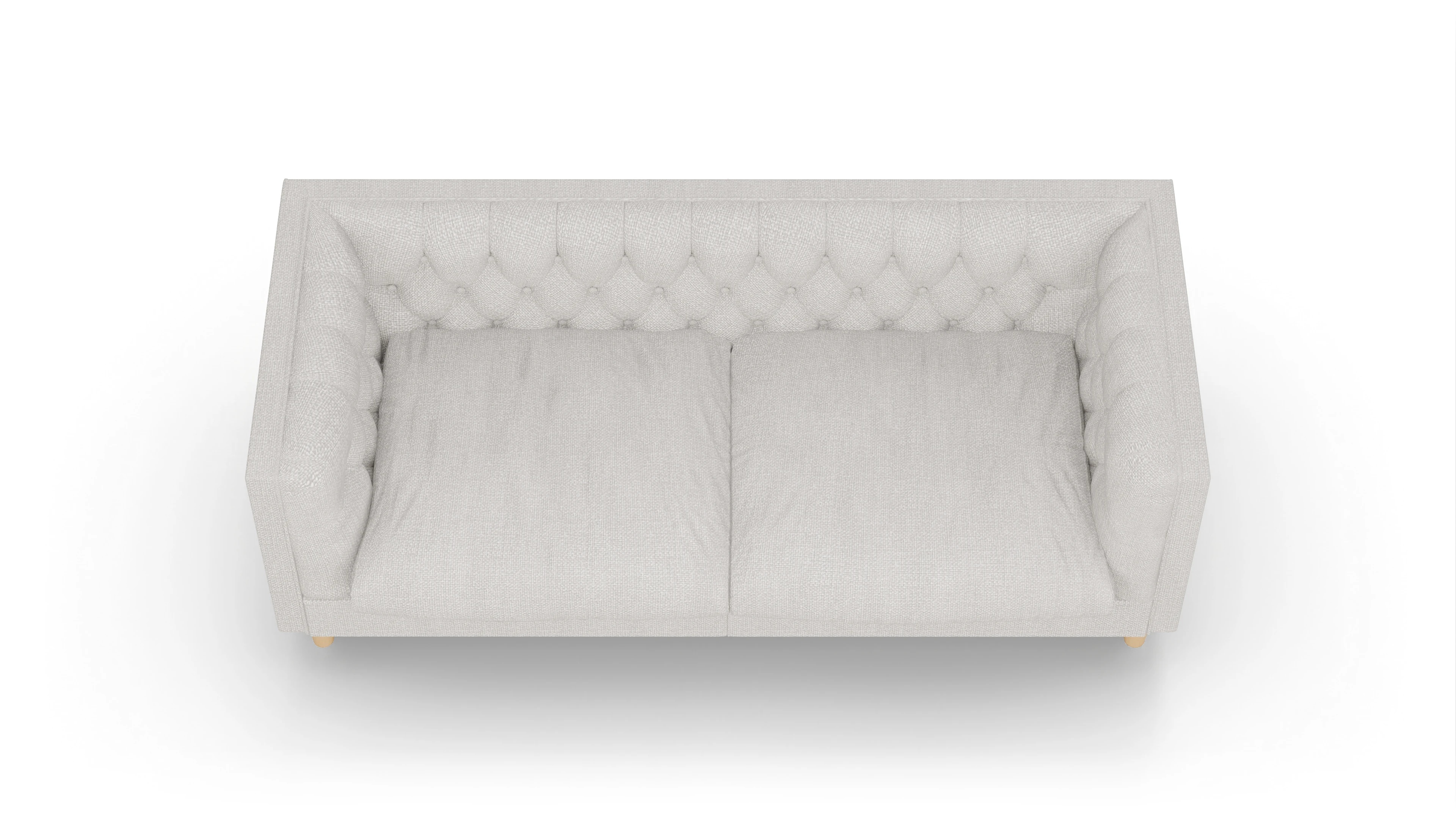 Stoff-Chesterfield NewChester.01 Ansicht des Produktes NewChester.01 2,5-Sitzer in Stoff weiß