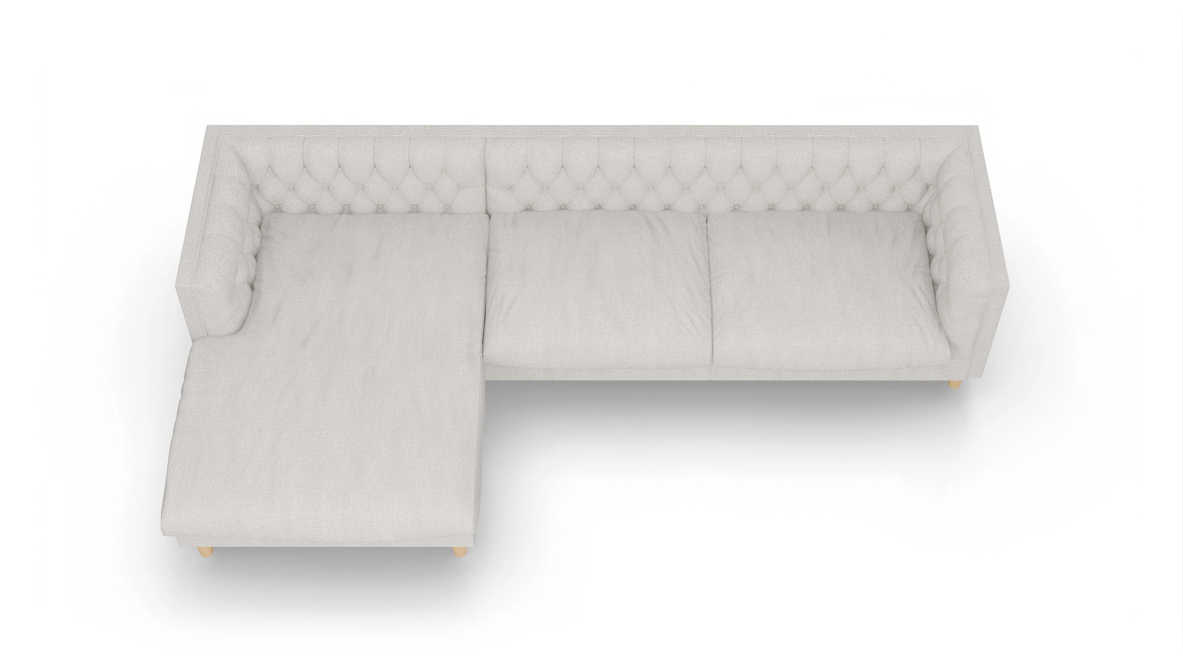 Ansicht des Produktes NewChester.01 Sofa mit Rec links in Stoff weiß
