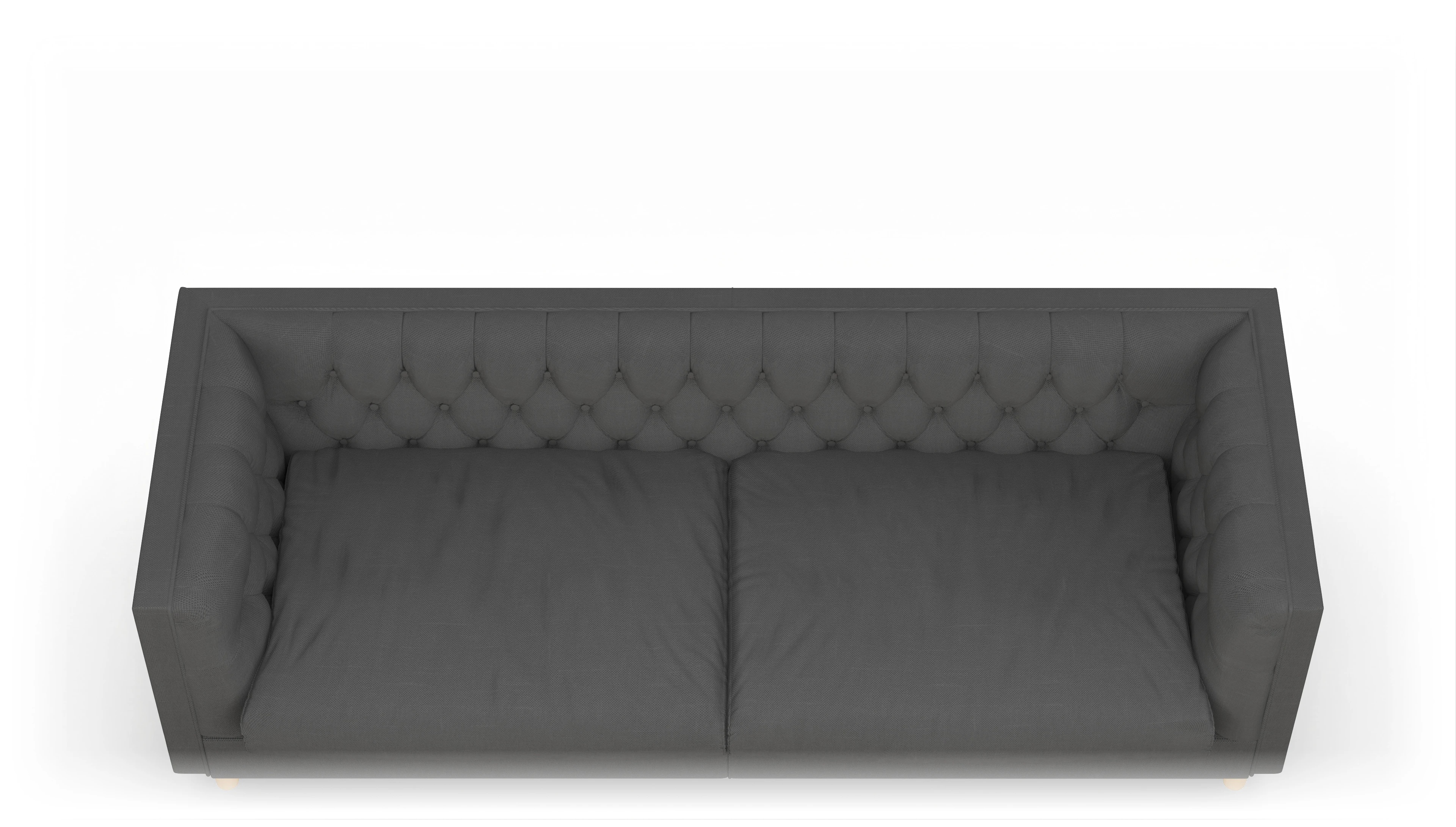 Stoff-Chesterfield NewChester.01 Ansicht des Produktes NewChester.01 3-Sitzer in Stoff schwarz