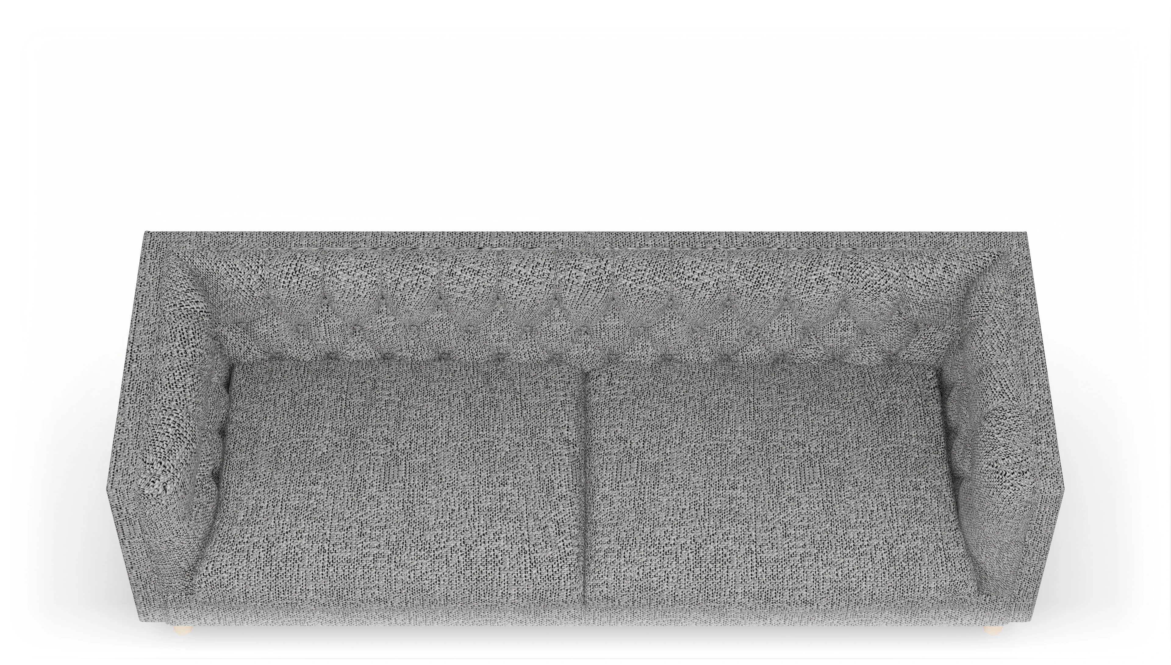 Stoff-Chesterfield NewChester.01 Ansicht des Produktes NewChester.01 3-Sitzer in Stoff grau