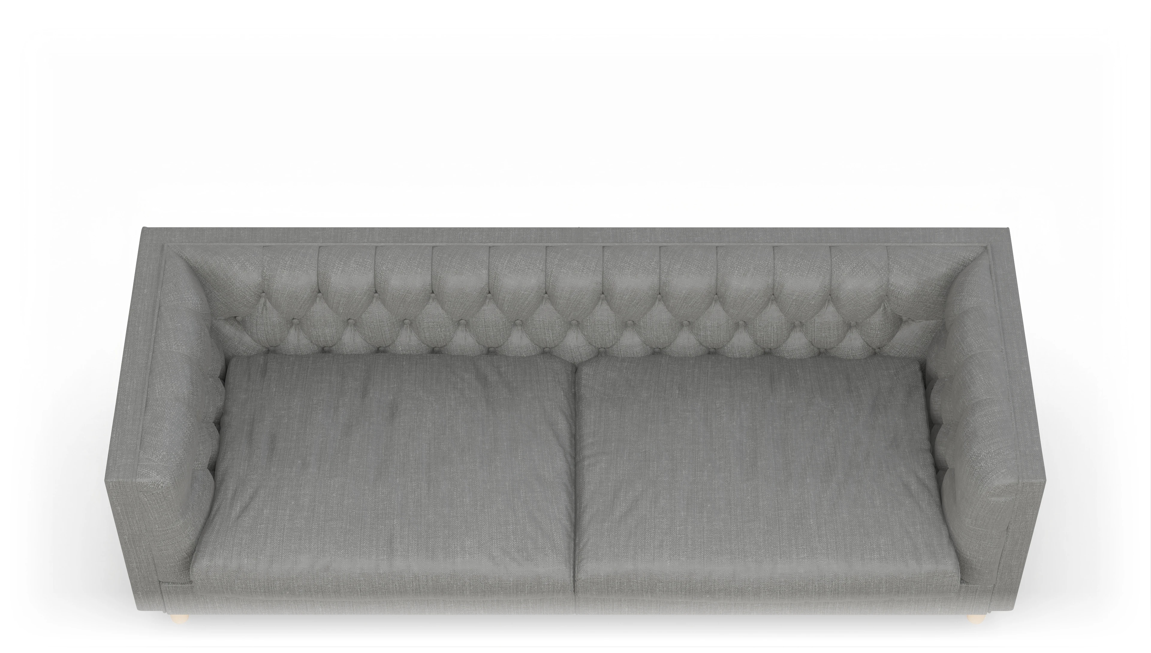 Stoff-Chesterfield NewChester.01 Ansicht des Produktes NewChester.01 3-Sitzer in Stoff grau