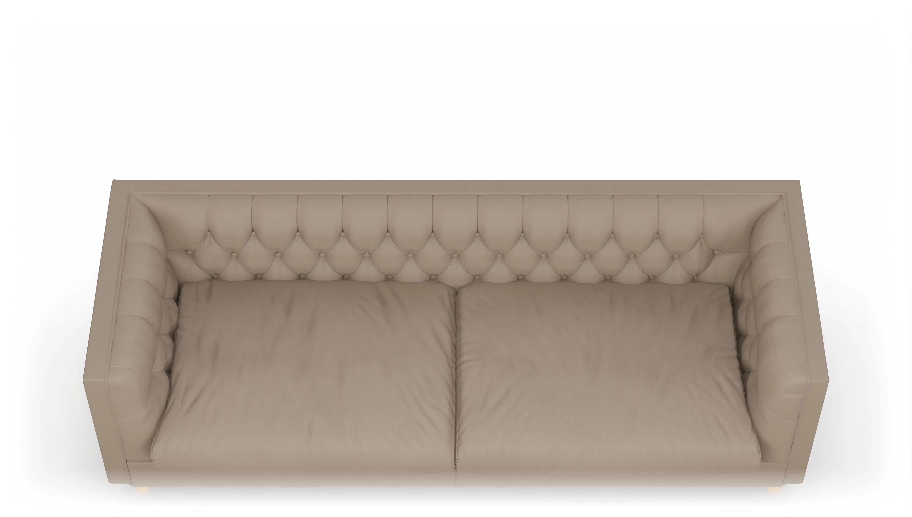 Chesterfield Sofa NewChester.01 Ansicht des Produktes NewChester.01 3-Sitzer in Leder beige