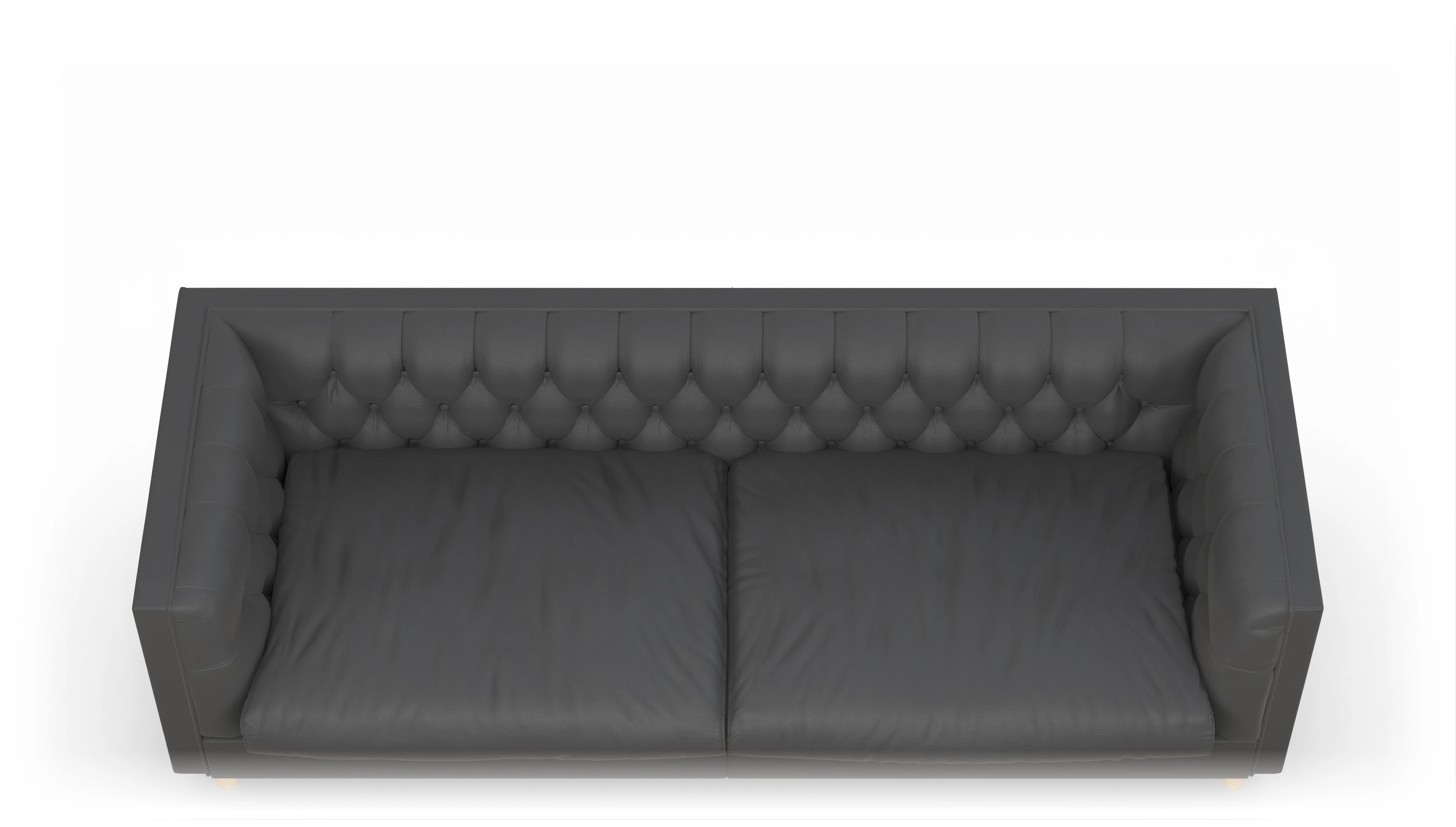 Chesterfield Sofa NewChester.01 Ansicht des Produktes NewChester.01 3-Sitzer in Leder schwarz